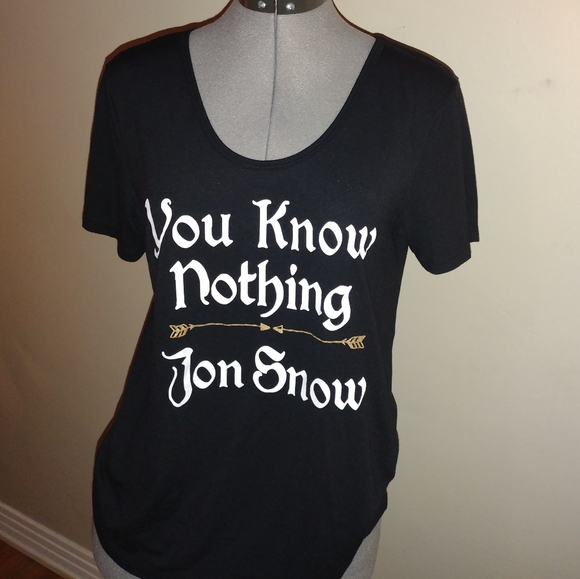 HBO Game of Thrones T Shirt, Game of Thrones You Know Nothing Jon Snow T Shirt - Picture 8 of 9